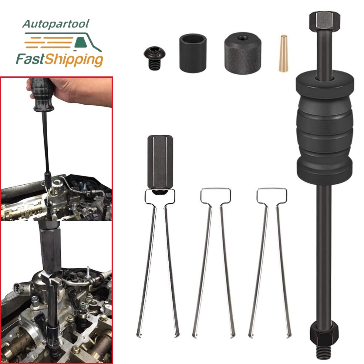 Fuel Injector Remover Tool for Ford & Volvo 1.0L 1.5L 1.6L 1.8L 2.0L 2.3L 2.7L