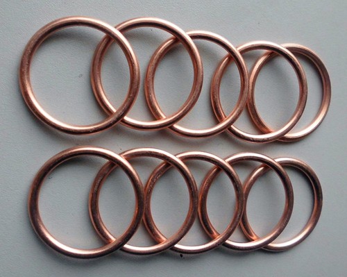 Exhaust Gasket Copper Ring 34x28x2, 6 Kreidler Moped Foil RM RMC Lf K 53 K 54 - Picture 4 of 12