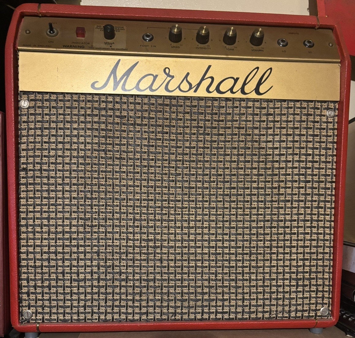 Vintage 1972  Marshall Mercury 2060 Orangey Red Tolex 1×12 Amplifier Combo