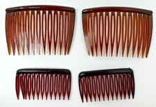 Lot Of 4 Vintage Goody 80s 90s French Side Hair Comb Clip Plastic Claw Retro