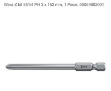 Wera Pack Of 10x 851/4 Z PH 2x152mm Hex Bit 1/4 Drive 059802 001