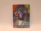 2025 Panini Select #160 Lamar Jackson Tie Dye Prizm 25/25 Bookend SSP