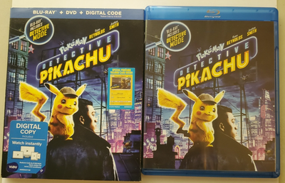Pokémon: Detective Pikachu (Blu-ray + DVD, 2019) w/Slipcover No