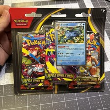 Pokémon TCG Mega Evolution Golduck Promo Card 3 Pack Booster Blister Bundle New