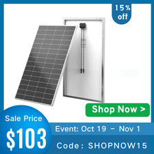 HQST Solar Panel 200 Watt 12 Volt, High-Efficiency Compact and Lightweight