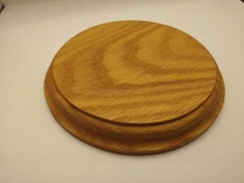 7" Round Solid Oak Base for Models, Figures, Crafts, Dioramas