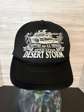 Vintage Operation Desert Storm Support Our Troops Mesh Trucker Snapback Hat