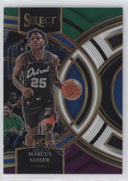 2023 Select Premier Level Green White Purple Prizm Marcus Sasser #114 Rookie RC