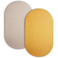 Bassinet for Baby Boy and Girl 2 Pack, Fitted Sheets for Rectangle, Oval, Hou...