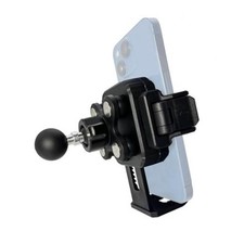 Motorcycle Phone Mount Compatible w/RAM B-Size Double Socket Arm  1" Ball