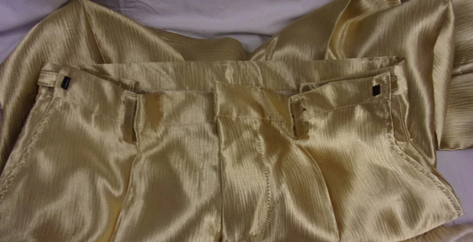 Traje para hombre Crazy Wild Clowd estilo, dorado negro ribete lentejuelas delantero (S) nuevo con etiquetas Foto 3 de 4