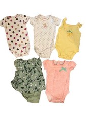 Lot of Baby Girl's 3 Month One Piece Bodysuits Carters Short Sleeve