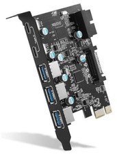 PCI-E x 1 to USB Expansion Card, 3.0 5Gpbs 3 A - 2 C Internal 19-Pin Header 