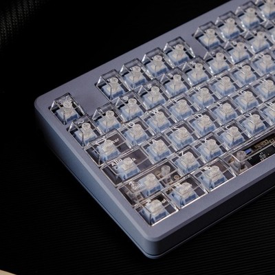 114 Keys Clear Keycaps PC Cherry Profile White Transparent Set For Mechanical