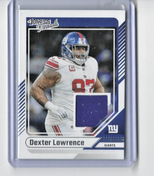 2024 Panini Donruss Dexter Lawrence Donruss Threads Jersey #DTH-DLA Giants