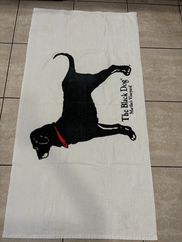 VThe Black Dog Marthas Vineyard Terry Cloth Beach Towel 36" x 65" Made in USA
