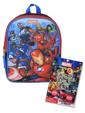 Marvel Avengers 11" Backpack & Sticker Book Set