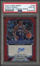 2020 PANINI PRIZM #RS-TMX ROOKIE SIGNATURE CHOICE ROOKIE TYRESE MAXEY PSA 10
