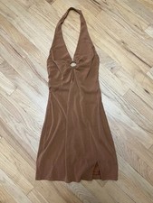 Wild Fable (Target) orange halter top dress with shimmer