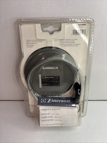 Emerson Portable CD Disc Player 60 Sec Anti Shock Headphones - Picture 3 of 5