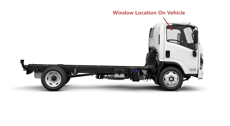 Se adapta a 96-11 Isuzu FSR FTR FVR FXR FRR pasajero puerta delantera derecha ventana vidrio Foto 3 de 4