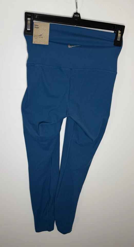 Nike Yoga Calce Ajustado Tiro Alto 7/8 Leggings Para Mujer Pequeño Verde Azulado Nuevo Envío Rápido Foto 2 de 4