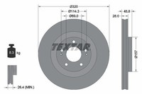 2 X Bremsscheibe Textar 92306503 FüR Mitsubishi
