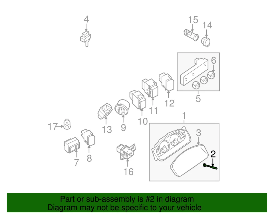 Perilla de reinicio odómetro de viaje genuino Nissan Frontier Xterra Pathfinder - NUEVO OEM Foto 3 de 4