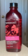 Bath Body Works Jasmine Vanilla Aromatherapy Sensual Massage Oil 4oz New