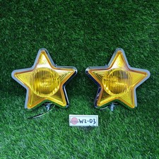 Vintage Chrome Star Fog Lamp Amber 12v Pair Motorcycle Car Auxiliary Vintage Chrome Star Fog Lamp Amber 12v Pair Motorcycle Car Auxiliary