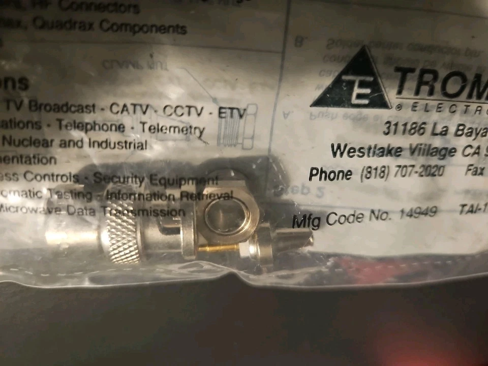 Trompeter Wrench Crimp Connector PL20-3, new In Package - Image 2 of 4