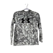 Under Armour UA Boys Camo Fleece Hoodie Sweatshirt Youth Medium M Loose Fit