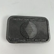 1980's DSM Diamond-Star Motors Construction Safety Award Metal Belt Buckle