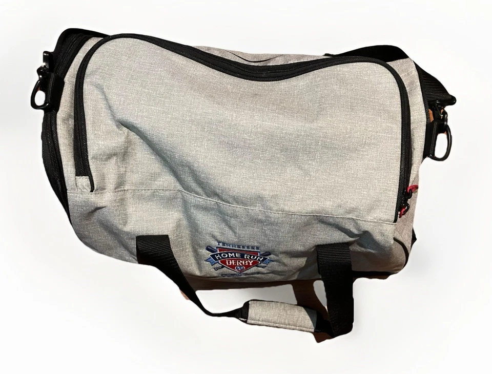Bolsa de béisbol Nike Home Run Derby Nashville gris rojo lona de hombro Foto 3 de 3