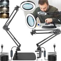8X Lupe Mit Licht Und StäNder Led Lupenleuchte Lupe Mit 3 Farbmodi FüR Lesen