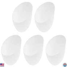Uonlytech 5-Pack White Plastic Horseshoe Lampshade Replacement - 35mm Hole Size