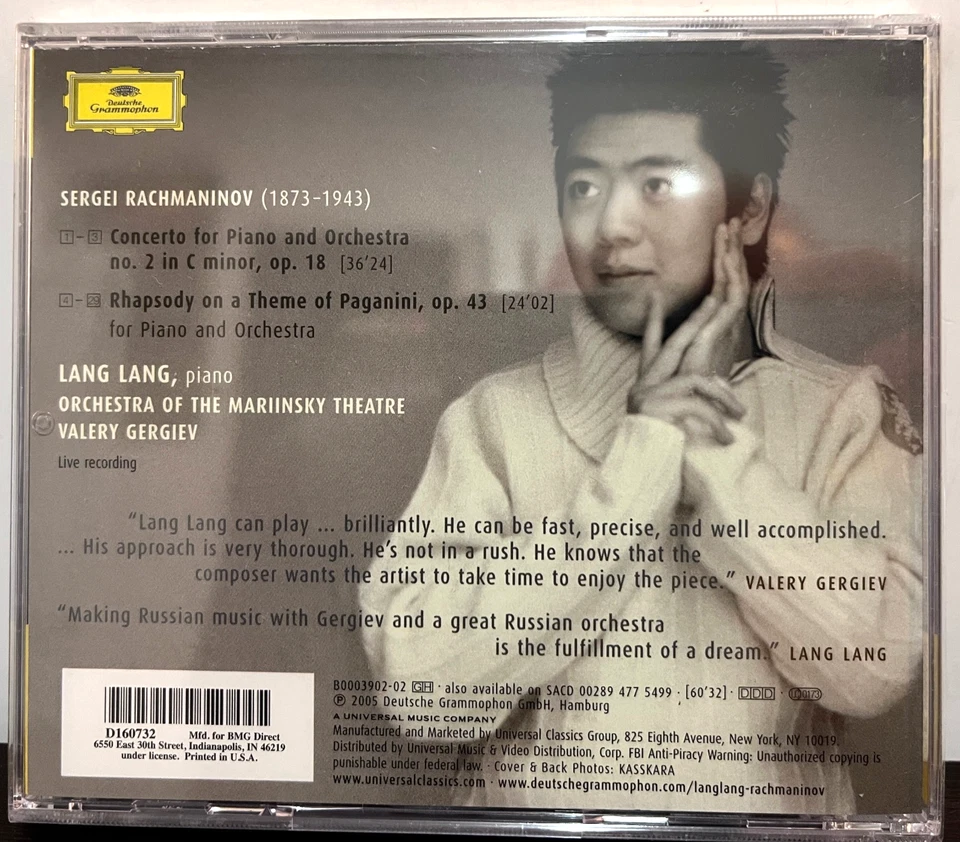 LANG LANG - Rachmaninov Piano No. 2 (Grammophon) - Compact Disc CD - SEALED NEW Foto 2 de 2