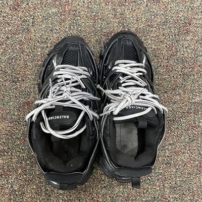 Balenciaga Tracks Men's Black and White Laces Size 8 EU 41 Pre Owned