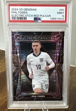 2023-24 Panini Obsidian PHIL FODEN SP # 1/44 Electric Etch Red #81 BOOKEND 💎🔥