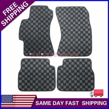 For 2011 2012 2013 2014 Subaru Wrx Sti Impreza Checkered Flag Carpet Floor Mats
