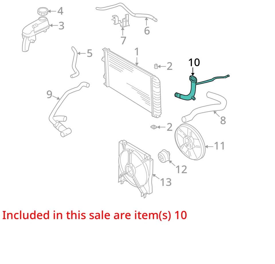 1996-2002 CHEVROLET PONTIAC CAVALIER SUNFIRE PIPE ASM RAD OTLT 24575474 NOVO FABRICANTE DE EQUIPAMENTO ORIGINAL - Imagem 2 de 3