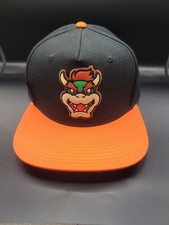 Nintendo Bowser Snapback Hat Black Orange New With Tags One Size Fits All