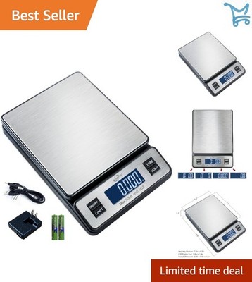Digital Postal Scale Stainless Steel 90 lb Capacity with LCD Display