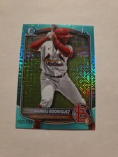 Rainiel Rodriguez 2025 Bowman Chrome Mega Box 1st Aqua Refractor /299 Cardinals