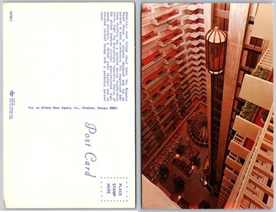 Atrium Elevator Interior Atlanta Georgia Postcard