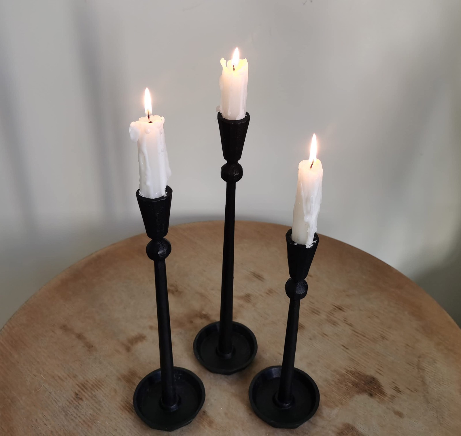 Iron Taper Candle Holder Set 3 - Decorative Candle Stand - Candlestick Holder...