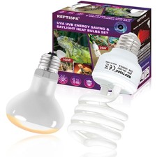 Heat Lamp Combo, 100W UVA Daylight Reptile Heat Lamp Bulb and 26W Desert 10.0...