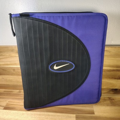 Vintage 90s Mead Nike 3 Ring Binder School Organizer Folder With