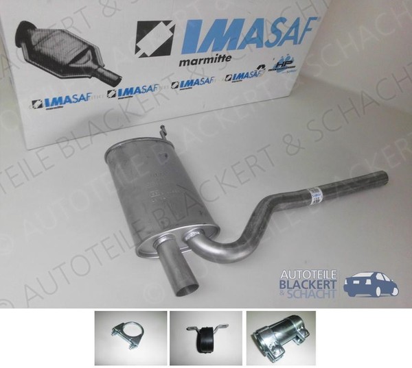 Imasaf Auspuff Mitteltopf+Anbauteile für Audi A4+Avant 1.6+1.9 TDI 1995-2001-image
