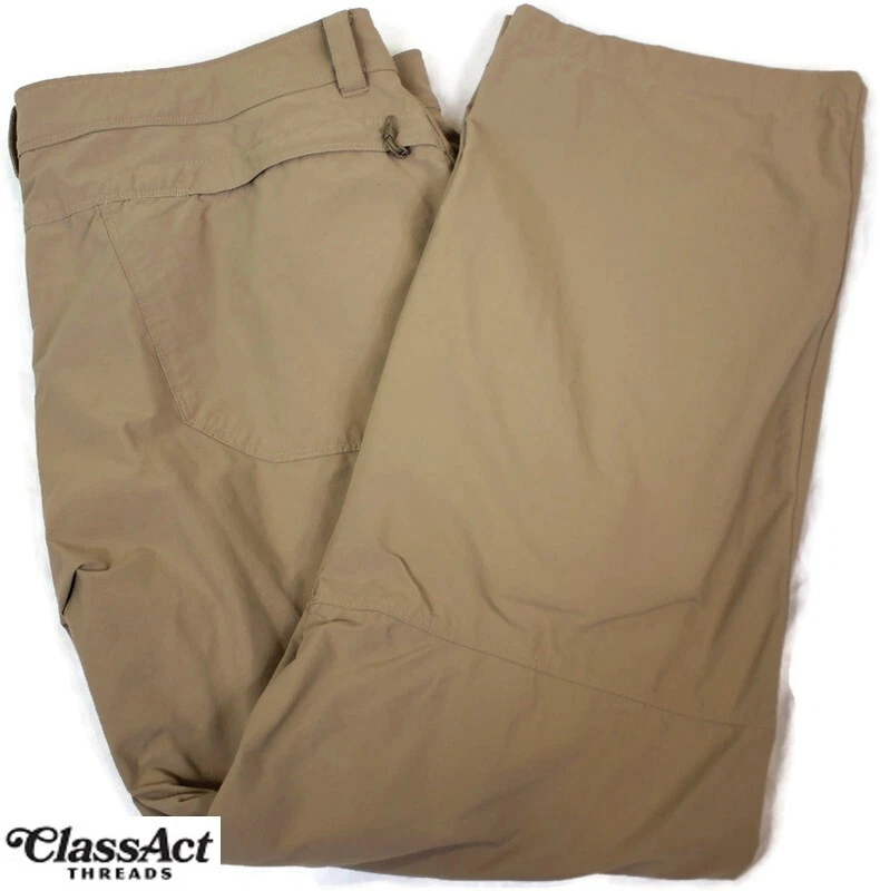 LL Bean Mens Hiking Convertible Stretch Outdoor Cargo Pant Lightweight Tan 40X30
